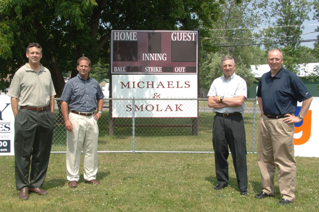 Michaels Bersani Kalabanka Trial Lawyers purchased the score board for Auburn Little League