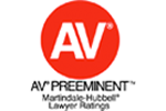 AV Preeminent Martindale-Hubbell Lawyer Ratings